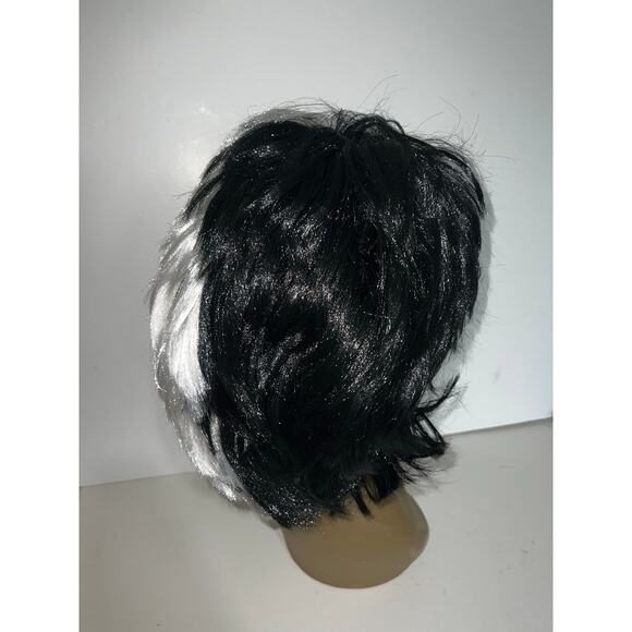 Spooktacular Creations Cruella Deville Bob Wig Costume Cosplay Short Halloween - Picture 6 of 12